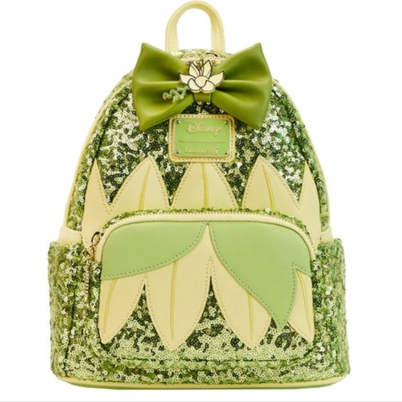 Loungefly Handbags - 💎NEW Loungefly Disney Princess Tiana Sequins Mini Backpack FIRM